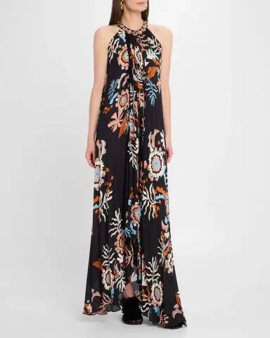 Figue Jennifer Floral Pleated Maxi Dress | Thumbnail 4 Figue Jennifer Floral Pleated Maxi Dress | Thumbnail 4