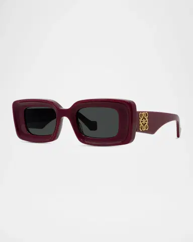 Loewe Anagram Beveled Acetate Rectangle Sunglasses | Thumbnail 3 Loewe Anagram Beveled Acetate Rectangle Sunglasses | Thumbnail 3