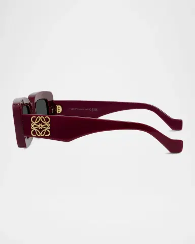 Loewe Anagram Beveled Acetate Rectangle Sunglasses | Thumbnail 4 Loewe Anagram Beveled Acetate Rectangle Sunglasses | Thumbnail 4