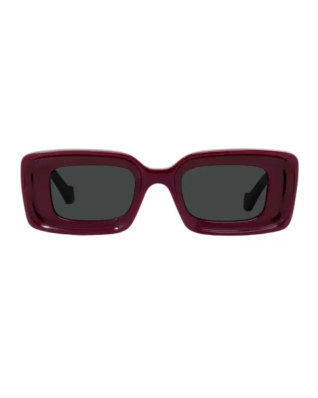 Loewe Anagram Beveled Acetate Rectangle Sunglasses