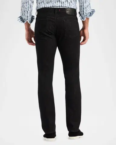 Robert Graham Men 's Feragen Denim Straight Fit Five-Pocket Pants | Thumbnail 2