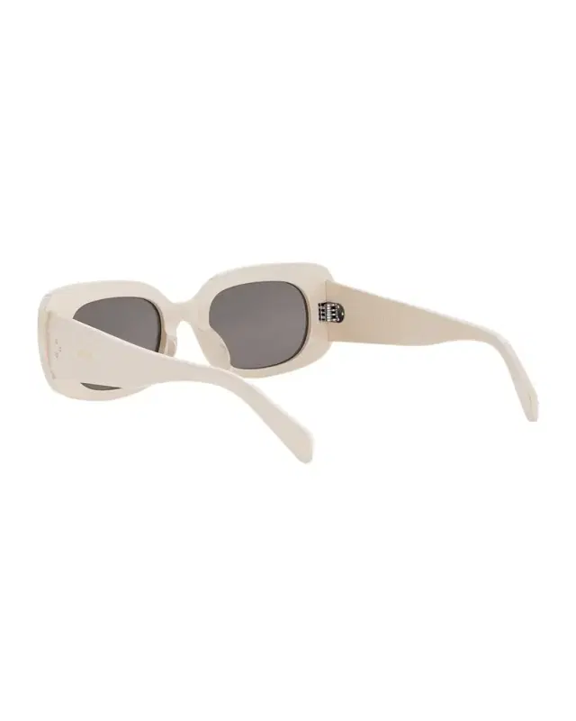 Bold 3 Dots Acetate Rectangle Sunglasses