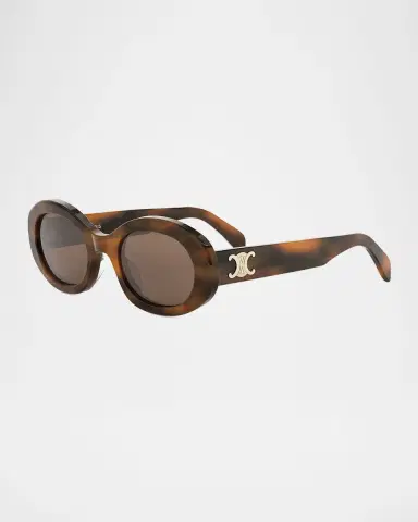 CELINE Triomphe Acetate Oval Sunglasses | Thumbnail 3 CELINE Triomphe Acetate Oval Sunglasses | Thumbnail 3