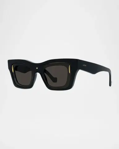 Loewe Men's Signature Layered Acetate Square Sunglasses | Thumbnail 3