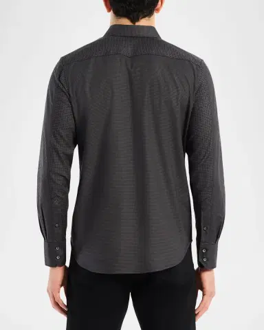 Robert Graham Men 's Kenmare Houndstooth Stretch Sport Shirt | Thumbnail 3