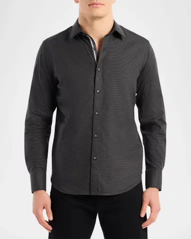 Robert Graham Men 's Kenmare Houndstooth Stretch Sport Shirt | Thumbnail 4