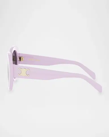 Celine Triomphe Logo Oval Acetate Sunglasses | Thumbnail 3 Celine Triomphe Logo Oval Acetate Sunglasses | Thumbnail 3