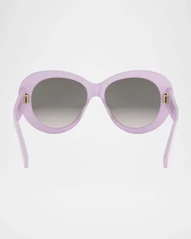 Celine Triomphe Logo Oval Acetate Sunglasses | Thumbnail 5 Celine Triomphe Logo Oval Acetate Sunglasses | Thumbnail 5