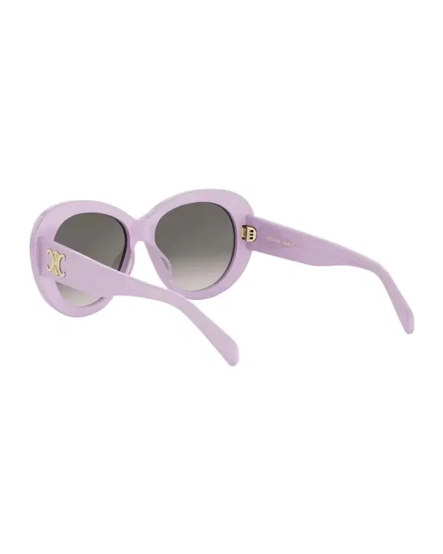 Triomphe Logo Oval Acetate Sunglasses