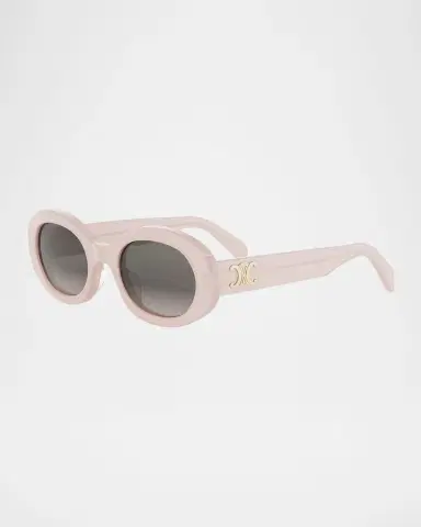 Celine Triomphe Acetate Oval Sunglasses | Thumbnail 3 Celine Triomphe Acetate Oval Sunglasses | Thumbnail 3