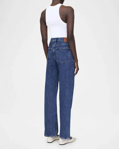 Anine Bing Roy Straight Split-Hem Jeans | Thumbnail 3