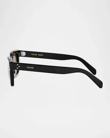 Celine Men's Bold 3-Dots Nylon Square Sunglasses | Thumbnail 3