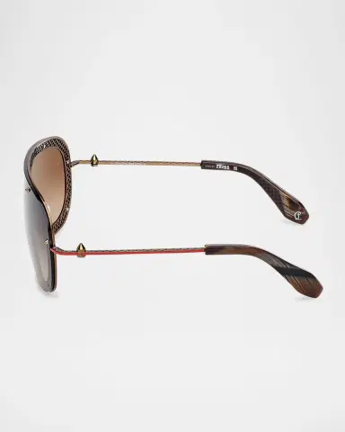Christian Louboutin Studded Metal Shield Sunglasses | Thumbnail 4 Christian Louboutin Studded Metal Shield Sunglasses | Thumbnail 4