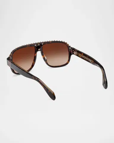 Christian Louboutin Men's LB0005M Acetate Aviator Sunglasses | Thumbnail 2 Christian Louboutin Men's LB0005M Acetate Aviator Sunglasses | Thumbnail 2