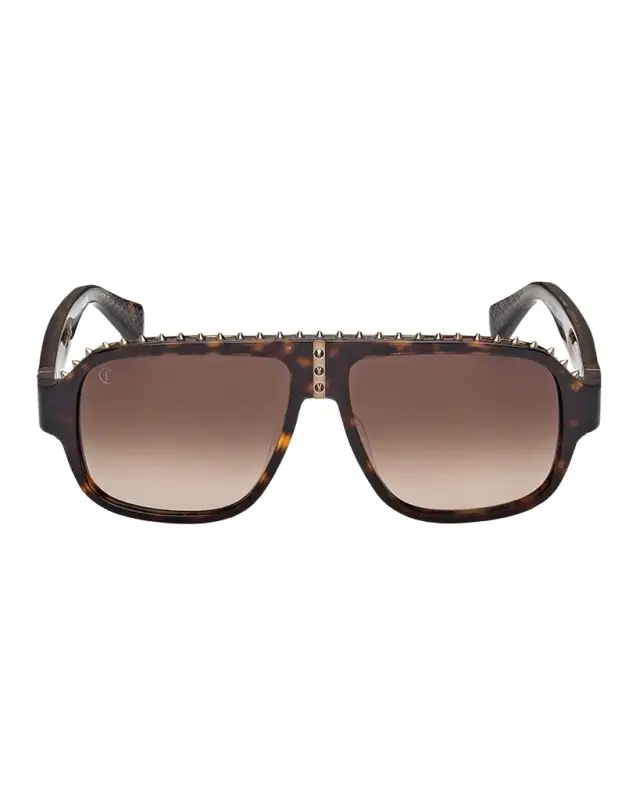 Christian Louboutin Men 's LB0005M Acetate Aviator Sunglasses