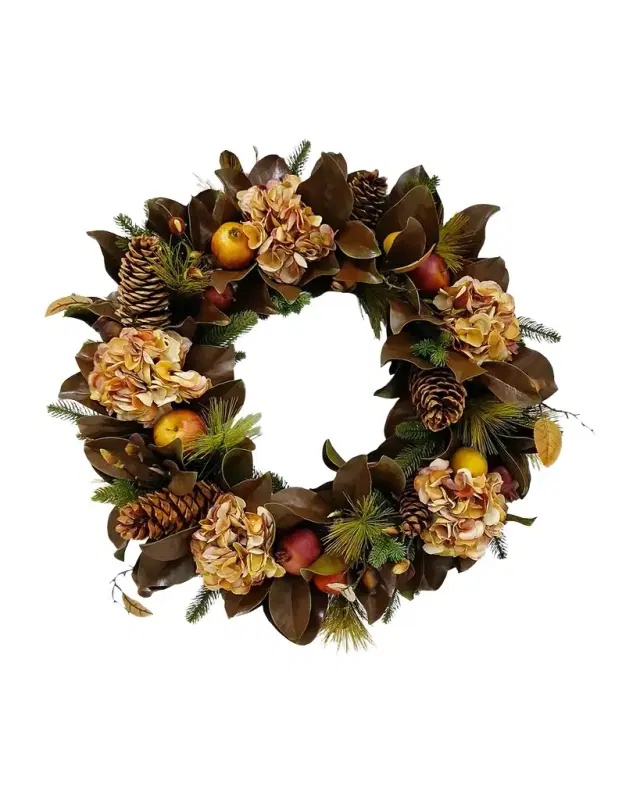 Winward Home Hydrangea & Magnolia Leaf 30" Wreath