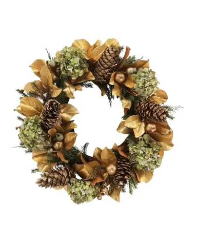 Winward Home Magnolia Leaf & Hydrangea 30" Wreath | Thumbnail 1