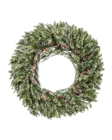 Winward Home Iced Angel Pine 24" Wreath | Thumbnail 1