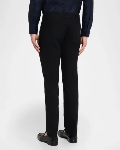 Etro Men 's Tonal Jacquard Denim Straight-Leg Jeans | Thumbnail 2