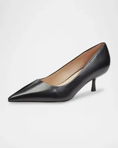 Marc Fisher LTD Calynna Leather Kitten-Heel Pumps | Thumbnail 3 Marc Fisher LTD Calynna Leather Kitten-Heel Pumps | Thumbnail 3