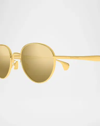 Bottega Veneta BV1396S Round Metal Sunglasses | Thumbnail 2 Bottega Veneta BV1396S Round Metal Sunglasses | Thumbnail 2