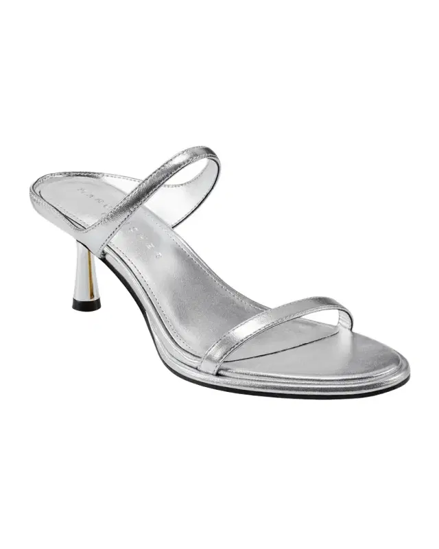 Marc Fisher LTD Alonde Snake-Embossed Leather Slide Sandals