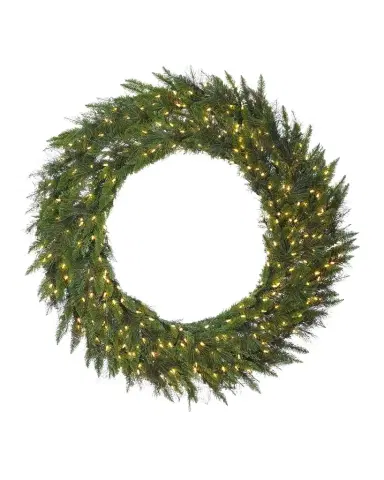 Winward Home Deluxe Mixed Pine Pre-Lit Wreath, 48" Round | Thumbnail 1