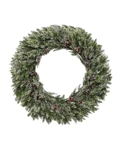 Winward Home Iced Angel Pine 30" Wreath | Thumbnail 1