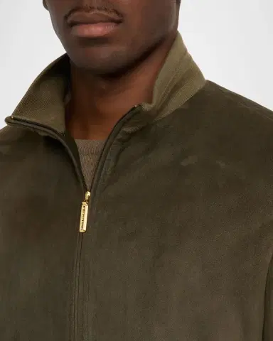 Stefano Ricci Men's Suede Full-Zip Jacket | Thumbnail 5