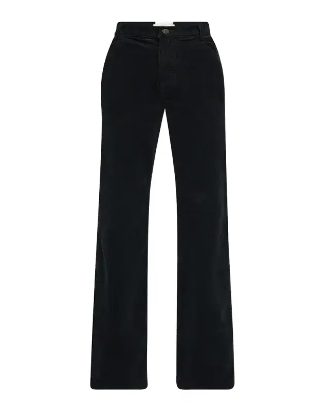 Nili Lotan Roe Cotton Stretch Velvet Bootcut-Leg Pants