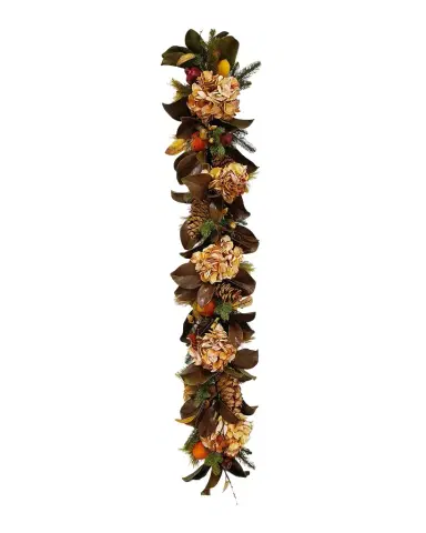 Winward Home 60" Hydrangea & Magnolia Leaf Garland | Thumbnail 1