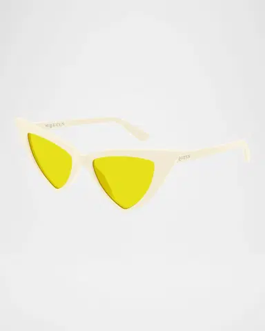 Alexander McQueen AM0518S Cat-Eye Recycled Acetate Sunglasses | Thumbnail 3