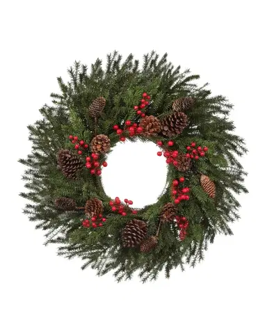 Winward Home Berry Mixed Pine 26" Wreath | Thumbnail 1