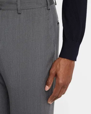 Emporio Armani Men's Wool Tonal Stripe Trousers | Thumbnail 5 Emporio Armani Men's Wool Tonal Stripe Trousers | Thumbnail 5