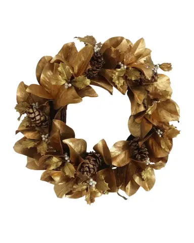 Winward Home Golden Magnolia Leaf 24" Wreath | Thumbnail 1