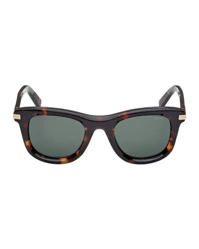 ZEGNA Men 's Acetate Square Sunglasses