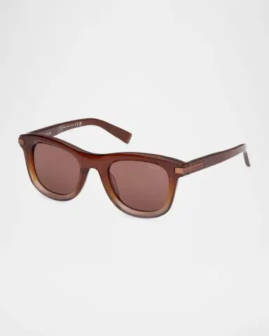 Zegna Men's Acetate Square Sunglasses | Thumbnail 3