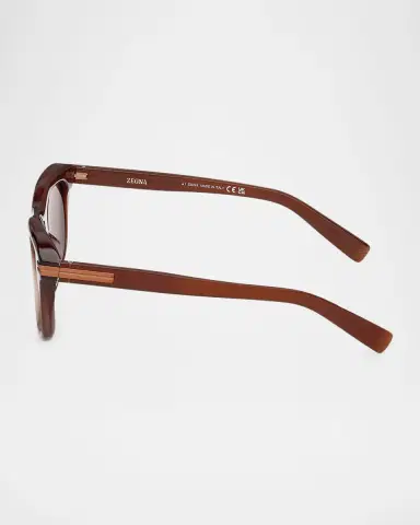 Zegna Men's Acetate Square Sunglasses | Thumbnail 4