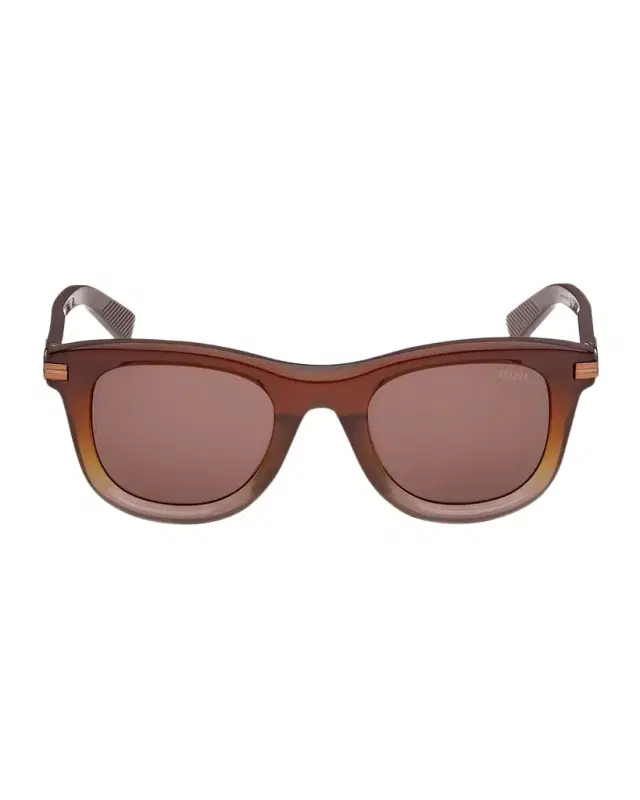 ZEGNA Men 's Acetate Square Sunglasses