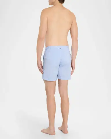 Orlebar Brown Men's Bulldog Mid-Length Seersucker Stripe Swim Shorts | Thumbnail 3 Orlebar Brown Men's Bulldog Mid-Length Seersucker Stripe Swim Shorts | Thumbnail 3