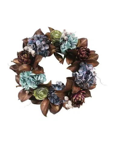 Winward Home Hydrangea & Magnolia Leaf 24" Wreath | Thumbnail 1
