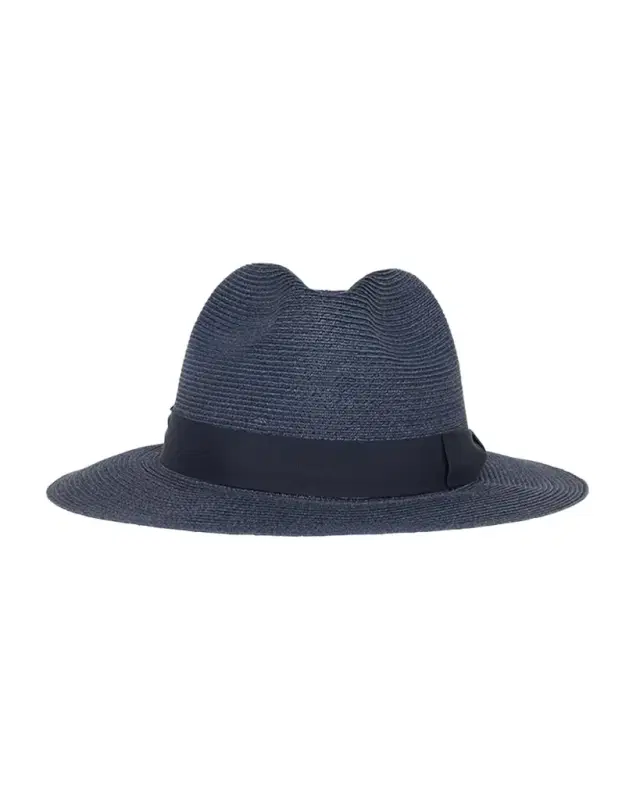 Giorgio Armani Men 's Jute Ribbon-Band Fedora Hat