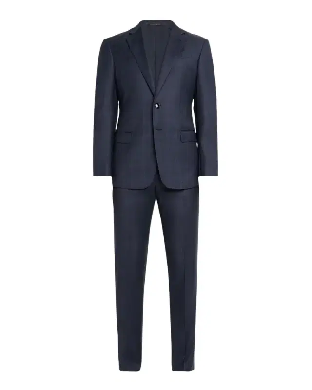 Men 's Subtle Windowpane Two-Piece Suit