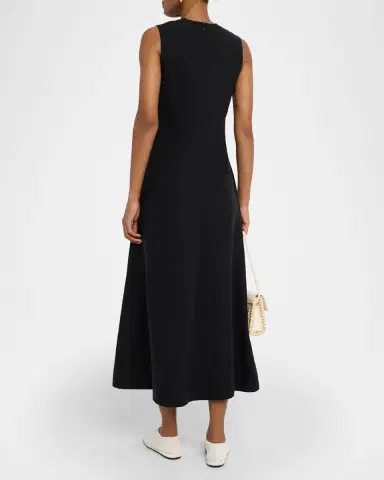 Toteme Fluid Cotton Sleeveless Midi Dress | Thumbnail 2 Toteme Fluid Cotton Sleeveless Midi Dress | Thumbnail 2