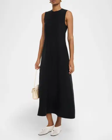 Toteme Fluid Cotton Sleeveless Midi Dress | Thumbnail 3 Toteme Fluid Cotton Sleeveless Midi Dress | Thumbnail 3