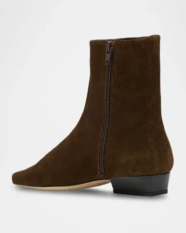 Staud Wally Flat Suede Ankle Boots | Thumbnail 4