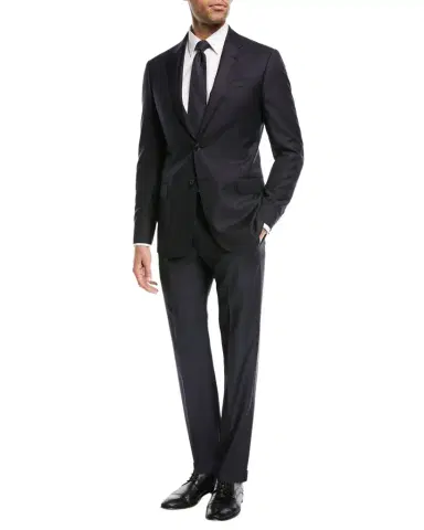 Emporio Armani Super 130s Wool Two-Piece Classic Fit Suit | Thumbnail 1 Emporio Armani Super 130s Wool Two-Piece Classic Fit Suit | Thumbnail 1