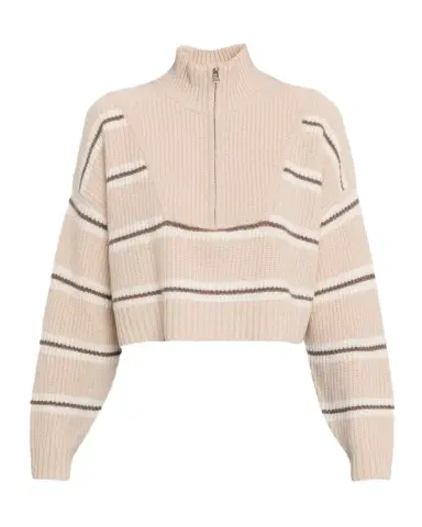 Staud Hampton Stripe Cashmere Cropped Sweater | Thumbnail 1 Staud Hampton Stripe Cashmere Cropped Sweater | Thumbnail 1