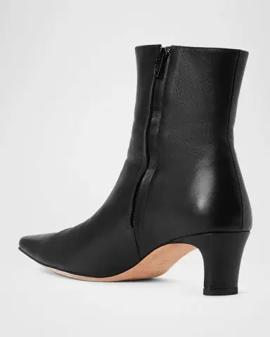 Staud Wally Leather Square-Toe Ankle Booties | Thumbnail 2