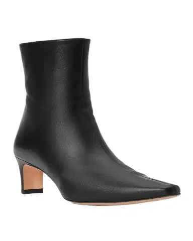 Staud Wally Leather Square-Toe Ankle Booties | Thumbnail 1